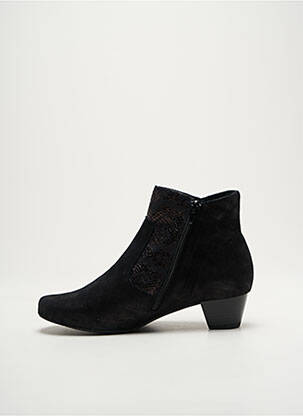 Bottines/boots tissage satiné talon de 4 à 6cm noir ARTIKA SOFT femme