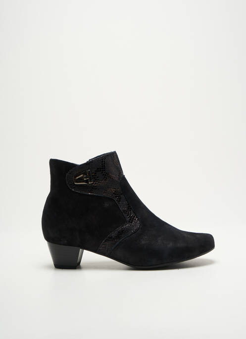 Bottines/boots tissage satiné talon de 4 à 6cm noir ARTIKA SOFT femme