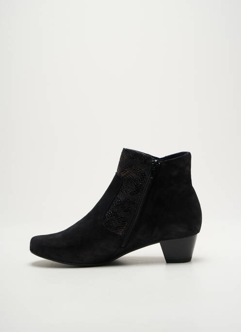 Bottines/boots tissage satiné talon de 4 à 6cm noir ARTIKA SOFT femme
