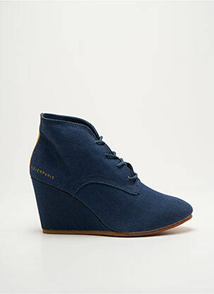 Derbies fermeture lacets talon de 7 à 9cm bleu ELEVEN PARIS femme