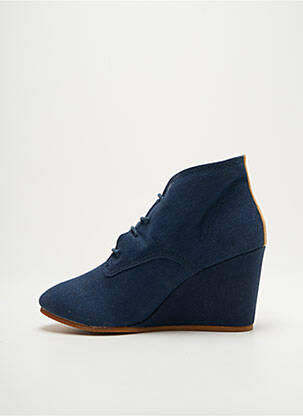 Derbies fermeture lacets talon de 7 à 9cm bleu ELEVEN PARIS femme