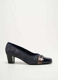 Escarpins matière lisse talon de 4 à 6cm bleu INEA femme