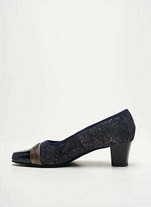 Escarpins matière lisse talon de 4 à 6cm bleu INEA femme