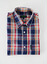 Chemise manches courtes coupe cintrée bleu GIVERDY homme