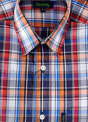 Chemise manches courtes orange GIVERDY pour homme seconde vue