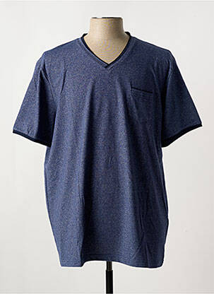 T-shirt coupe cintrée manches courtes bleu CAPTEN homme