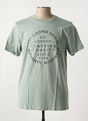T-shirt coupe droite manches courtes vert LEE COOPER homme