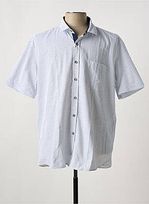 Chemise manches courtes imprimé fantaisie blanc CAPTEN homme