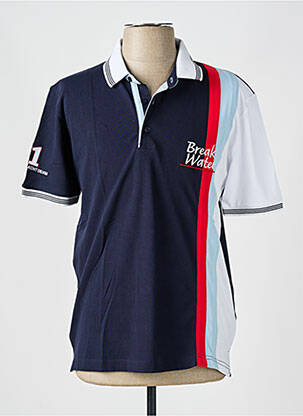 Polo coupe cintrée manches courtes bleu CAPTEN homme
