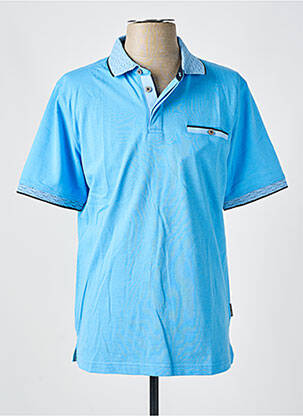 Polo coupe cintrée manches courtes bleu HAJO homme