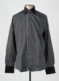 Chemise manches longues imprimé rayures noir YVES DORSEY homme