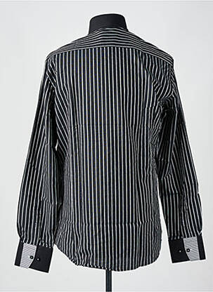 Chemise manches longues coupe droite noir YVES DORSEY homme