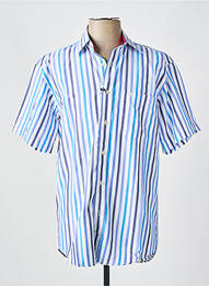 Chemise manches courtes coupe droite bleu ARMORIAL homme