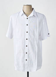 Chemise manches courtes coupe droite blanc NATURAL STB homme