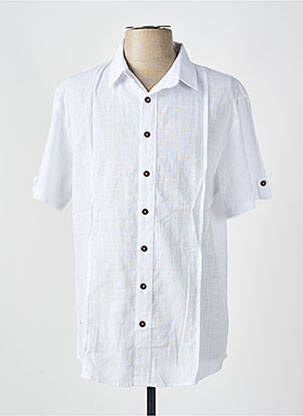 Chemise manches courtes coupe droite blanc NATURAL STB homme