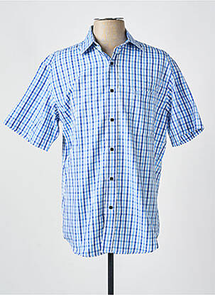 Chemise manches courtes imprimé carreaux bleu ARMORIAL homme