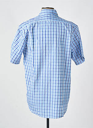Chemise manches courtes imprimé carreaux bleu ARMORIAL homme