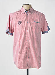 Chemise manches courtes coupe droite rouge PETER COFOX homme
