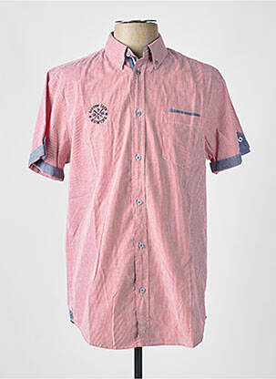 Chemise manches courtes coupe droite rouge PETER COFOX homme