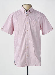 Chemise manches courtes imprimé fantaisie rose COFOX homme