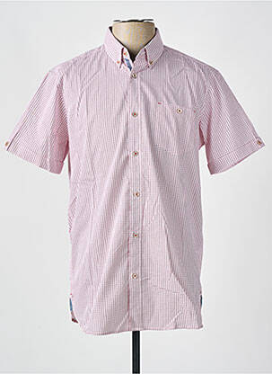 Chemise manches courtes imprimé fantaisie rose COFOX homme