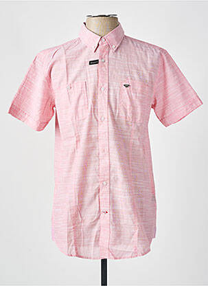 Chemise manches courtes coupe cintrée rose DELAHAYE homme