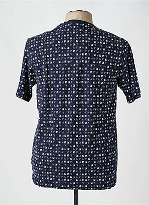 T-shirt coupe cintrée manches courtes bleu CAPTEN homme