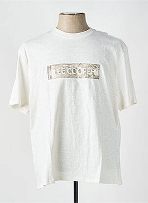 T-shirt stretch manches courtes blanc LEE COOPER homme