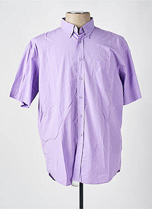 Chemise manches courtes coupe droite violet ARMORIAL homme