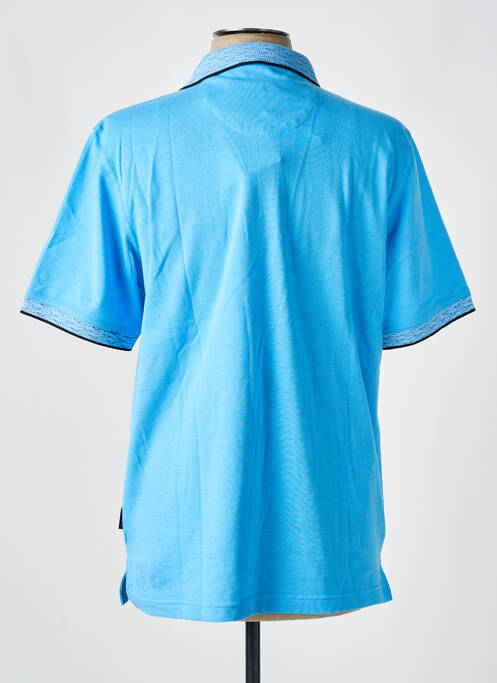 Polo coupe cintrée manches courtes bleu HAJO homme