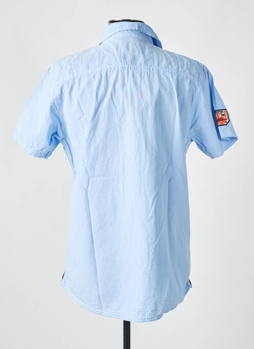 Chemise manches courtes bleu SUPERFIELD pour homme