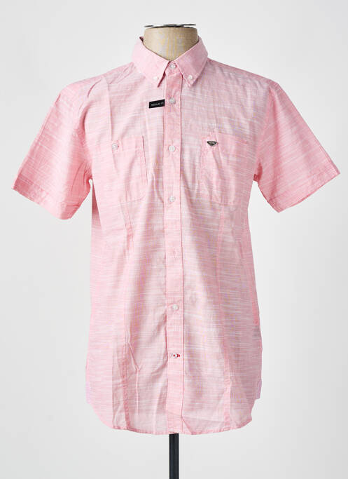 Chemise manches courtes rose DELAHAYE pour homme