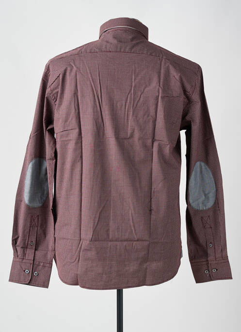 Chemise manches longues marron DELAHAYE pour homme