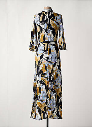 Robe longue imprimé fleurs manches 3/4 bleu KAFFE femme