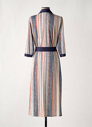 Robe mi-longue manches 3/4 manches 3/4 bleu K-DESIGN femme