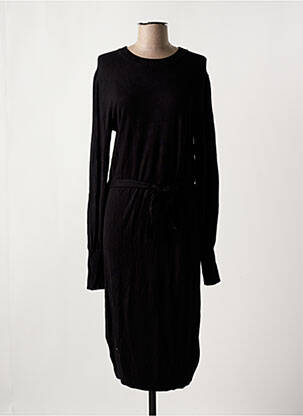 Robe pull stretch manches longues noir KAFFE femme