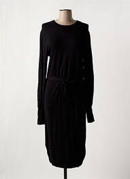 Robe pull stretch manches longues noir KAFFE femme