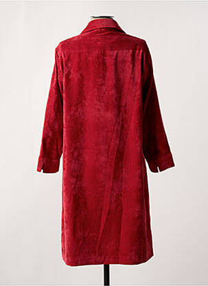 Robe mi-longue manches longues manches longues rouge SIGNATURE femme