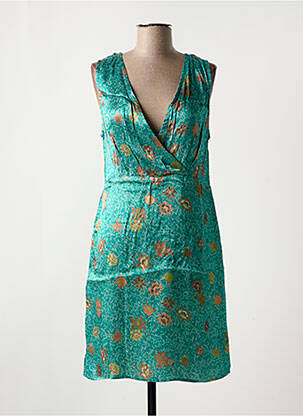 Robe courte sans manche sans manche vert CREAM femme