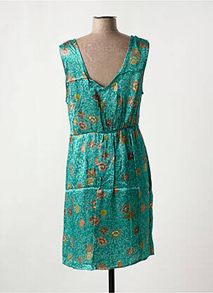 Robe courte sans manche sans manche vert CREAM femme