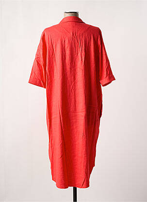 Robe mi-longue coupe fluide manches courtes rouge ZILCH femme