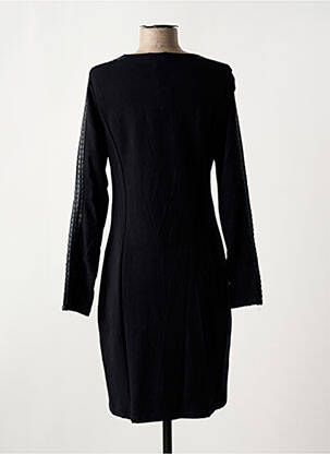 Robe courte manches longues manches longues noir MALOKA femme