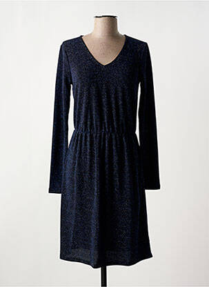 Robe mi-longue manches longues manches longues bleu KAFFE femme