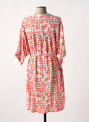 Robe courte coupe fluide manches 3/4 orange ZILCH femme