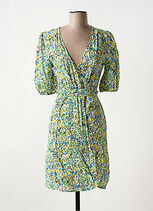 Robe courte manches courtes manches courtes jaune FREEMAN T.PORTER femme