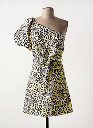 Robe courte manches courtes manches courtes or MAITE BY LOLA CASADEMUNT femme