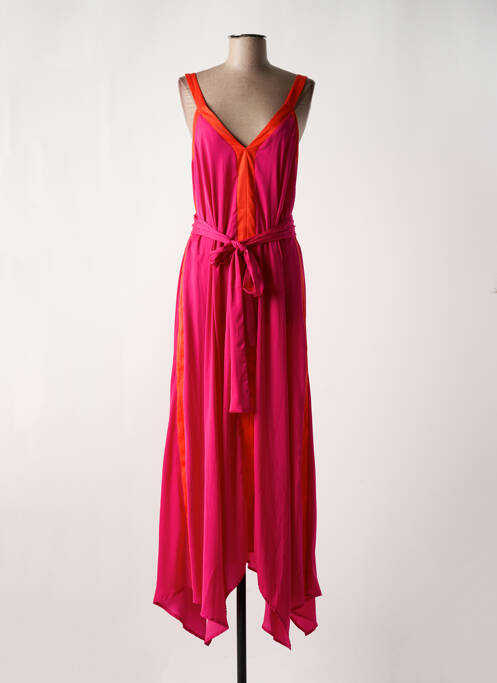 Robe longue fines bretelles fines bretelles rose MAITE BY LOLA CASADEMUNT femme