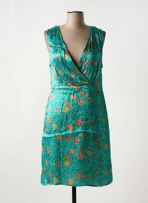 Robe courte sans manche sans manche vert CREAM femme
