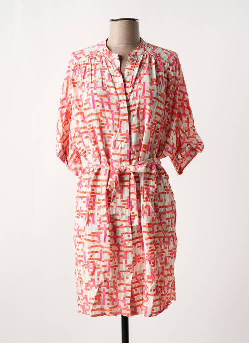 Robe courte manches 3/4 manches 3/4 orange ZILCH femme