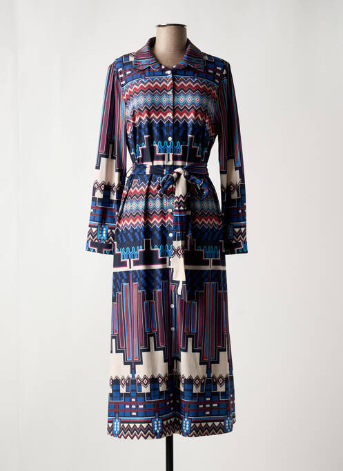 Robe longue bleu K-DESIGN pour femme